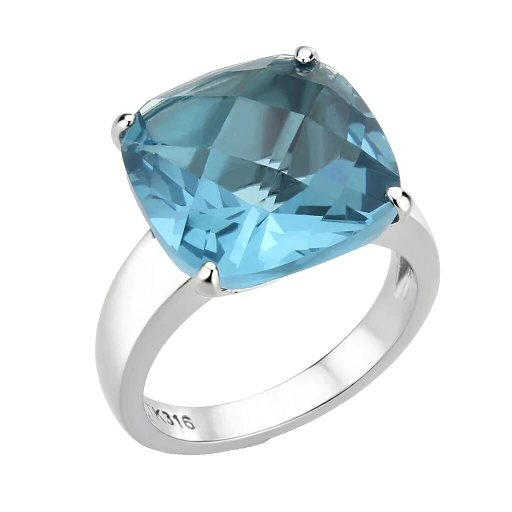 Aquamarine Stainless Steel Fashion Jewelry