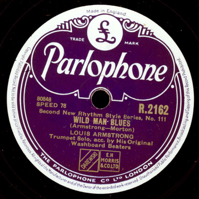 LOUIS ARMSTRONG & HIS WASHBOARD BEATERS Wild Man Blues/ARMSTRONG HOT SEVEN X3135