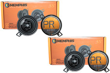 4x Memphis Audio PRXP3 Power Reference 3.5" 2-Way Coaxial Speakers 60W Peak
