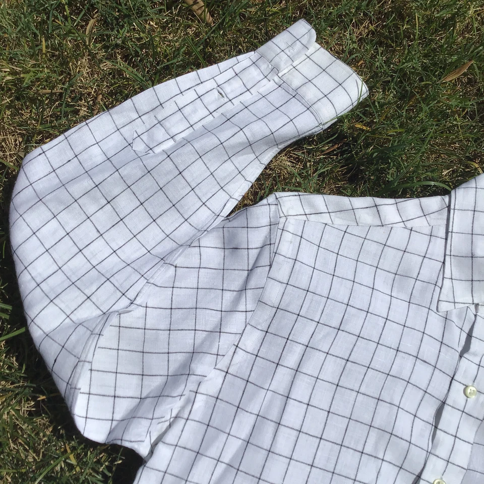 Рубашка мужская Polo Ralph Lauren Lowell спортивная на пуговицах небольшая в полоску льняная  - Изображение 3 из 4