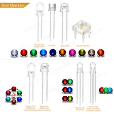 3mm 5mm 8mm 10mm UV LED Diode Red White RGB Lights Emitting Diode Electronics  