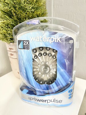 Waterpik 6-Spray Showerhead with PowerPulse in Brushed Nickel | Open Box 