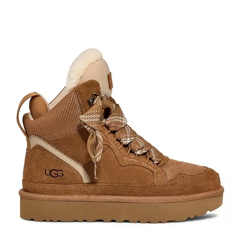 U G G Highlel Sand Chestnut Black Suede Damen Größen Sneaker Schuhe High Top - Bild 9 von 19