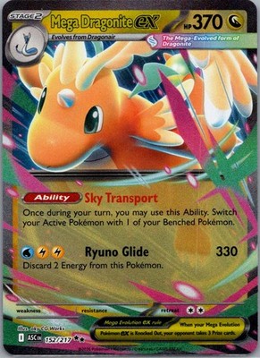 Mega Dragonite ex 152/217 ME: Ascended Heroes Pokemon TCG Double