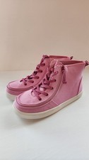 Billy Footwear Classic Lace High Sneakers Kids Youth Size 5 Pink Zip Up Shoes