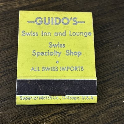 Aspen Colorado Rare Vintage Matchbook Matches Unstruck GUIDO S SWISS INN