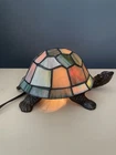 VTG Stained Glass Tiffany Style Tortoise/Turtle Accent Lamp Night Light Work!