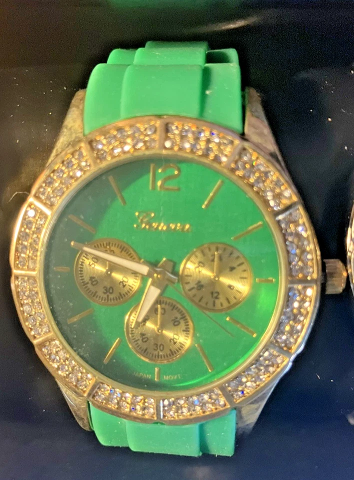 Gift Box Set of 4 Geneva Platinum Ladies Watches Color and Style JTV jbw379 - Image 4 of 4