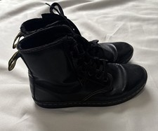 Dr Marten Black Leather Air Wait Shoreditch Shoes Boots Womans EU 37