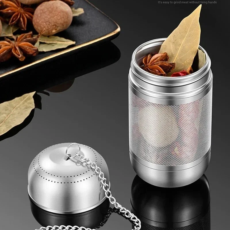 Infusor de té de acero inoxidable - Filtro de condimento colador de té y especias de hojas sueltas Foto 2 de 4