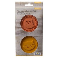 Birkmann Stempelscheiben Set 2-Tlg. FüR PläTzchenstempel Ø 7 Cm - Eule & Fuchs