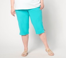 Denim  Co. Women's Petite Pants PS Beach French Terry Skimmer Blue A647753