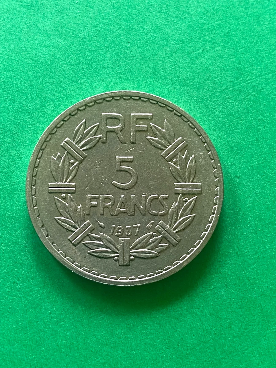 IIIe République, 5 francs Lavrillier en nickel, 1937 Paris