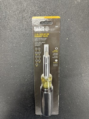 Klein Tools 32527 11-in-1 Screwdriver Nut Driver w/ Schrader Valve Core Tool New