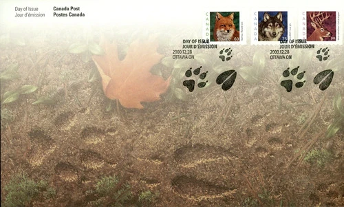 CANADA 2000 WILDLIFE DEFINITIVES COILS #1879-81 FIRST DAY COVER !! M297