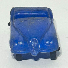 Vintage Jaguar XK Convertible Toy Car - Blue & Black Plastic Jaguar Car