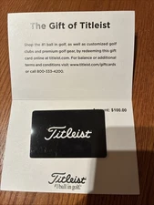 Titleist $100 gift card for $90! ** You save $10!**
