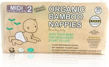 Beaming Baby Organic Bamboo Nappies Size 2 (5-8 kg, 30 nappies) 0.56 per nappy