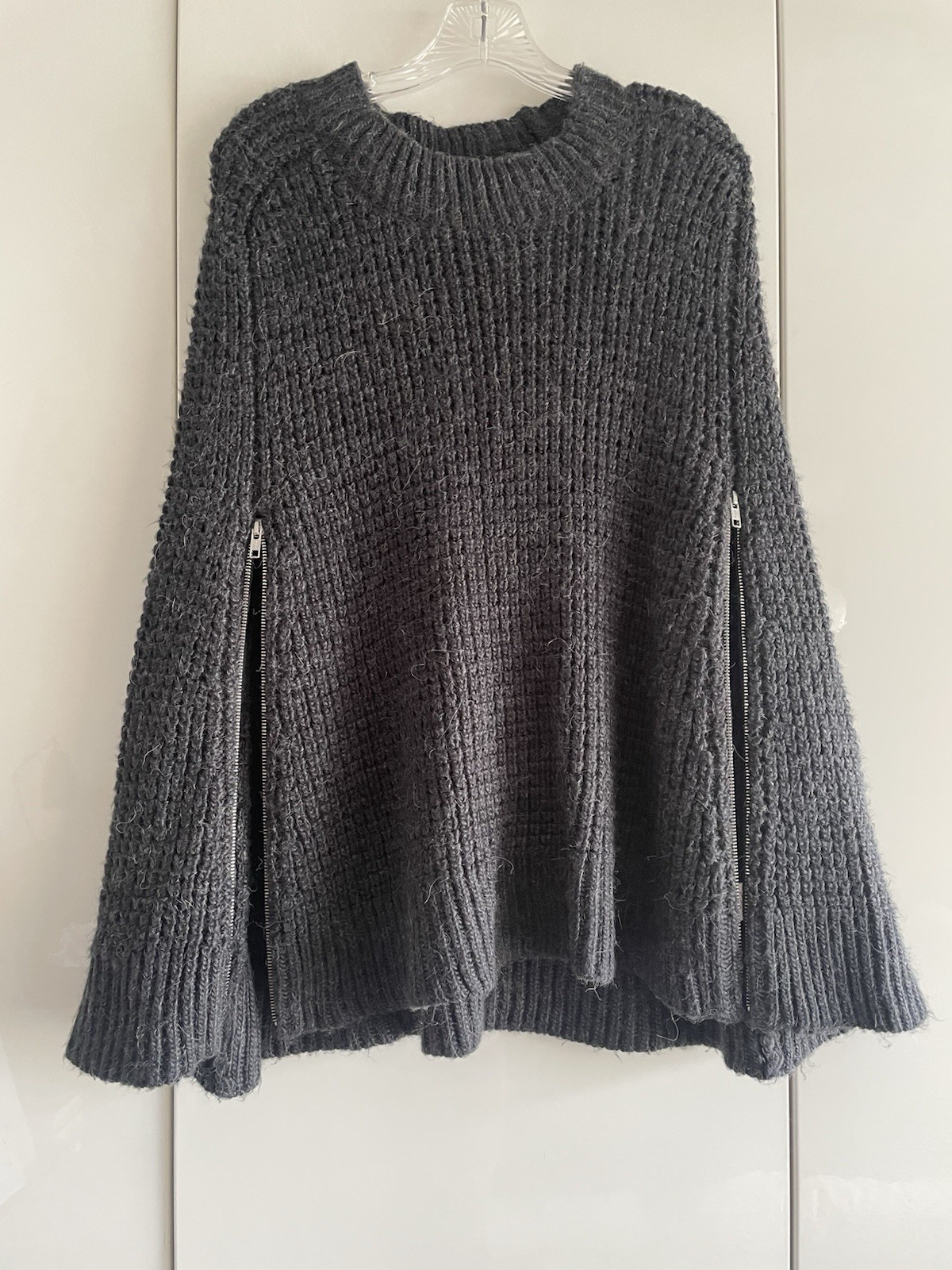 French Connection Alpaca Blend Pullover Cape Ponc… - image 1