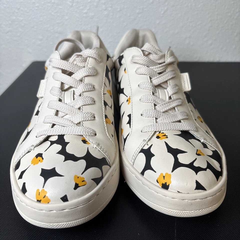 Coach Lowline цветочный кожаный низкий верхний кроссовок размер 8B EUR 38,5 - Изображение 2 из 4