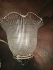3 Vintage Basketweave Glass Bell  Shades For Sconce/ Lighting — photo 5