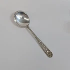 Vintage S. Kirk & Son Repousse Sterling Silver Round Bowl Soup Spoon No Mono 35g