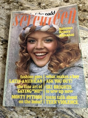 Vtg Seventeen Oct 1975 Autumn Beauty Almanac 164 Pages 75 Cents 