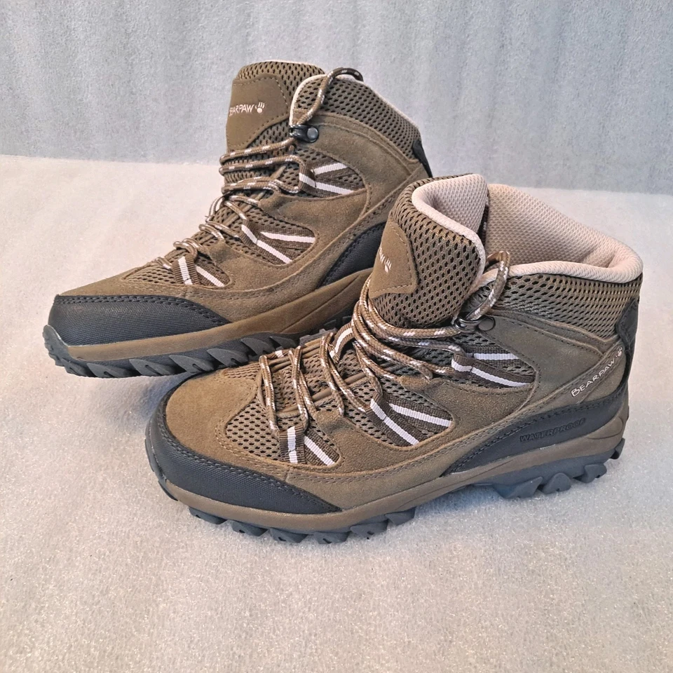 Bearpaw Tallac Botas Cuero Marrón Rosa Impermeables Senderista Para Mujer Talla 7 Nuevas Otras Foto 3 de 4