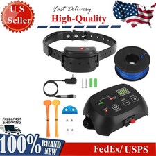Dog Fence System Pet Containment System w/ 100 Adjustable Levels IPX7 Waterproof