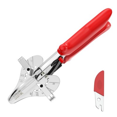 Precise Miter Shears, 22.5°-135° Adjustable Angle Cutter for Shoe Moulding an...