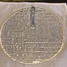 Swedish Royal Krona Glass Cheese Platter With Handle 12”