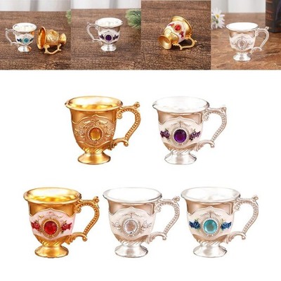Kelch Sektgläser Schnitzmuster Tasse Glas Schmuckkelch Henkelbecher für