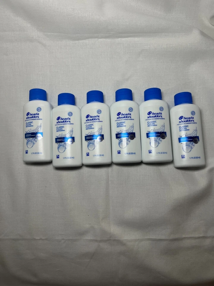 Head & Shoulders Classic Clean Dandruff Shampoo – 1.7 oz Travel Size (6-Pack) - Image 2 of 4