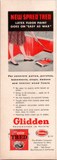 Glidden Spred Tred Latex Floor Paint Vintage 1959 Magazine Ad Home Decor