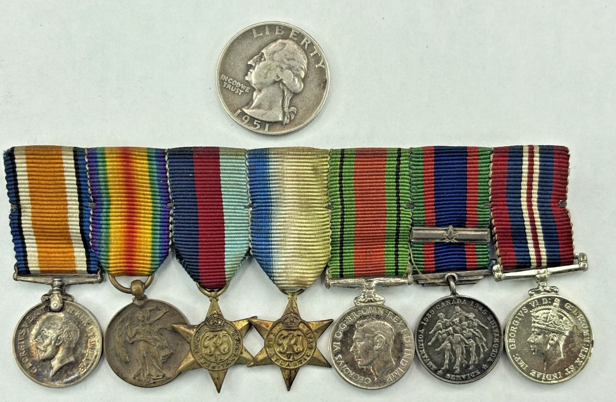 25+ Original WW II British Medals, Pins & Ribbons for sale