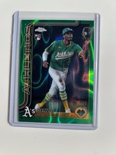 2025 Topps Chrome Update Denzel Clarke Green RayWave Refractor /99 #USC15