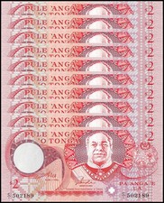 Tonga 2 Pa anga, 1995 ND, P-32a, UNC X 10 PCS