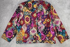 Ruby Rd Jacket Womens 18 Multicolor Ikat Prin...