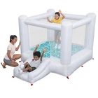 H2OGO Jump & Joy Kids Inflatable Bounce House with Extra-Wide Slide, White,