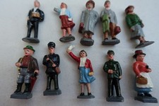 Figuren, Bahnhof, Eisenbahn, Metall, Reisende