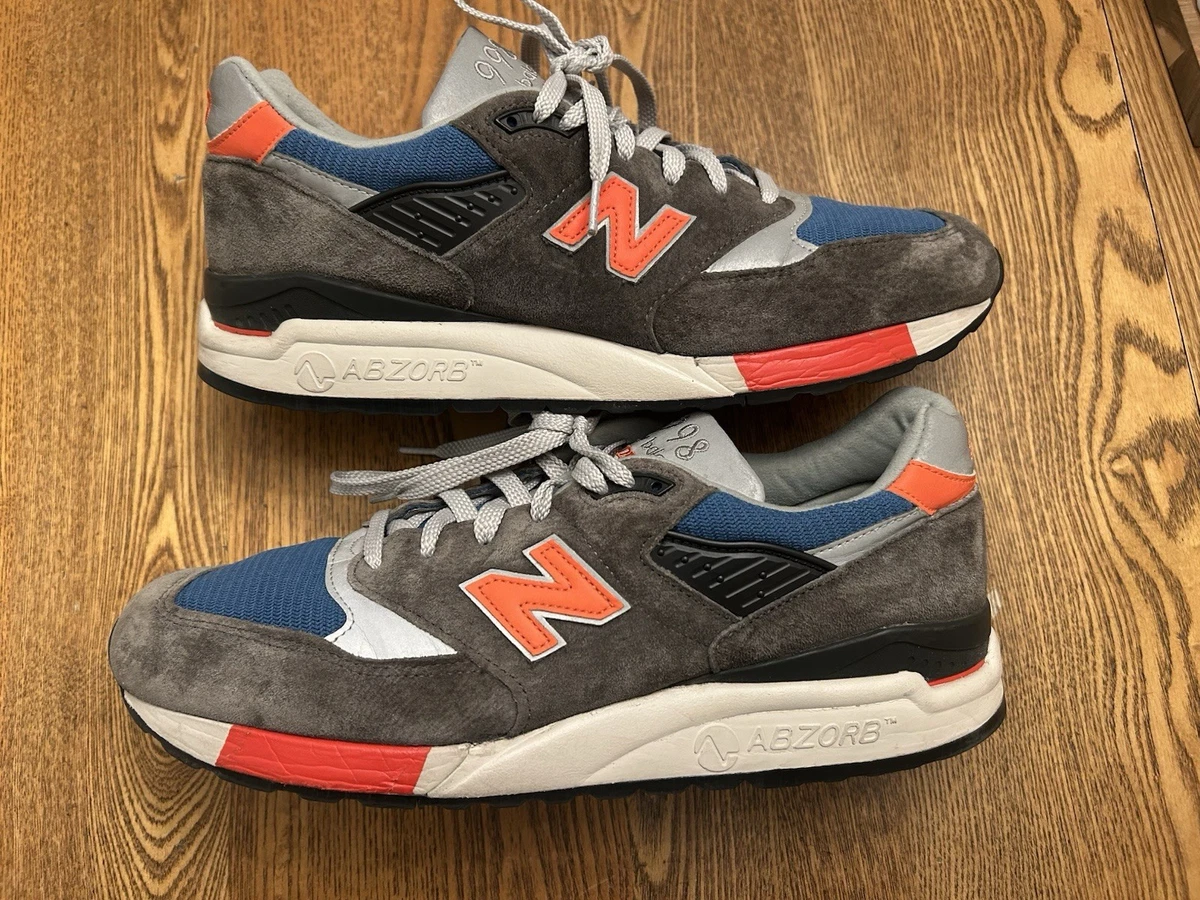New Balance J. Crew x 998 Made in USA Grey Blue Orange for Sale New Balance J. Crew x 998 Made in USA Grey Blue Orange for Sale