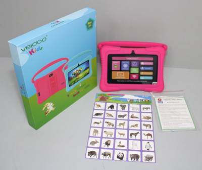 Veidoo Kinder-Tablet-PC,7-Zoll-Tablet mit 2GB RAM 32GB mit Silikonhülle Rosa NEU