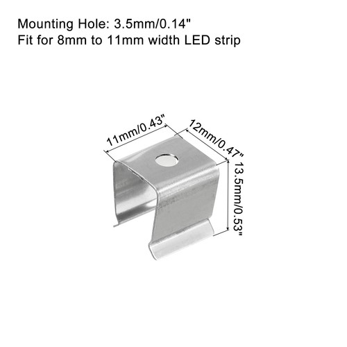 20pc Rope Light Mounting Clips Channel Mounting Holder for 8-11mm LED ...