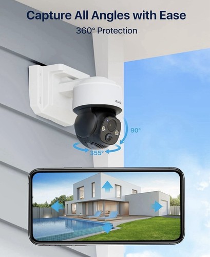 ZOSI 4MP Solar Security Camera C291 Outdoor Wireless, Battery Powered CCTV #C1 - Bild 2 von 23