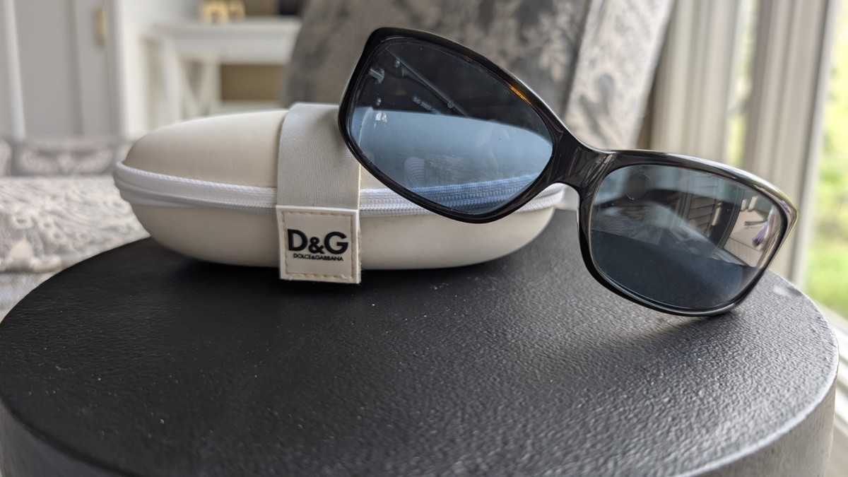 D&G Y2K ブラック サングラス Dolce and Gabbana Sunglasses and Case, Y2K, Black, Blue, D&G, GUC