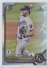 2022 Bowman Draft 1st Edition Sky Blue Foil Steven Zobac #BD-101 0nr3