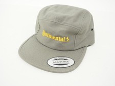 New Continental Tires 5-panel Casual Hat Gray Yellow Adjustable One Size