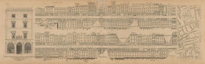 Tallis London Street View #53 Tottenham Court Road (Süd) 1839 alte Karte