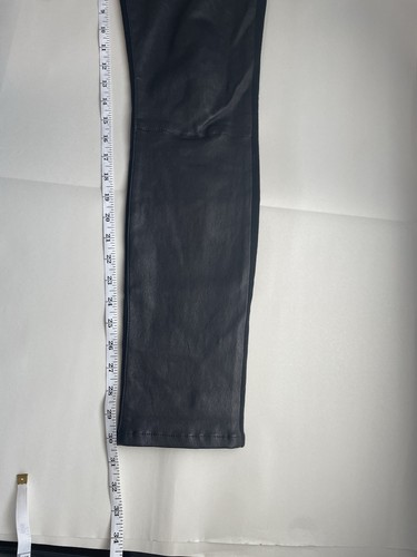 Helmut Lang 100% Lamb Leather Front Cotton Back Black Skinny Pants Women’s SZ 30 - Picture 10 of 10