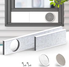 5.9 in Portable Air Conditioner Window Vent Kit with Insulation Foam Panels